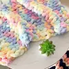 DIY de Cauda de Gato de Inverno Fio Islandês Super Grosso, Fio de Gelo de Fio Único Tricotado à Mão, Atacado para Cachecóis e Chapéus