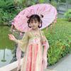 Paraguas de Borlas de Pétalos tamaño pequeño Actuación de Danza Infantil Accesorios Hanfu Decoración Paraguas para Fotografía Cheongsam Hanfu Paraguas de Papel de Aceite