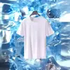 Camiseta Respirável Masculina Transfronteiriça Esportiva Versátil Casual Verão Nova Blusa Seda Gelada Fresca Tamanho Grande Manga Curta Atacado