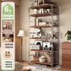 Estante de Livros de Chão com Múltiplas Camadas para Armazenamento na Sala de Estar, Casa, Simples, de Ferro, Prateleira de Exibição, Armazenamento de Escritório, Estante de Livros