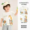 Kaka Panda Roupas de Bebê de Algodão de Manga Curta T-shirt Roupas de Verão Meninos Roupas Infantis Meninas Bebê Crianças Top de Verão