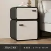 Mesita de noche color crema para dormitorios pequeños, modelo nuevo simple y moderno, completamente ensamblada, ultraestrecha, adecuada para habitaciones infantiles, lujo ligero