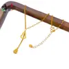 Collar de Borla de Calabaza Hueca de Hielo Roto para Mujer, Diseño de Nicho, Lujo Ligero, Sensación de Alta Gama, Joyería de Cadena para Clavícula Exquisita Deslumbrante