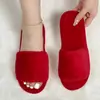 Pantuflas de Exterior para Mujer con Velcro, Pantuflas para Casa, Pantuflas Planas Casuales Abiertas de Moda, Venta al por Mayor Transfronteriza