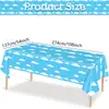 Mantel Desechable de PE Tema Cielo Azul Mantel para Fiesta Mantel de Nube Decoración Festiva Accesorios Suministros para Fiesta Vajilla