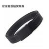 Cinturón de lona con hebilla lisa de aleación para hombre, informal, para exteriores, OEM, táctico, personalizable, LOGOODM
