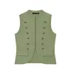 Comercio Exterior 2026 Nueva Llegada Primavera Estilo Europeo y Americano Moda Femenina Casual Holgado Sin Mangas Cuello Redondo Chaleco de Punto 5536030