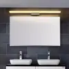 Luz frontal LED para espejo, simple y moderna, espejo de maquillaje impermeable y antivaho de acero inoxidable, luz frontal para espejo de baño