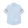 Camisa de Manga Corta TB JL Tela de Popelina Verano Delgada Doble Brazalete Marca de Moda Casual Manga Corta Parejas Hombres y Mujeres