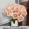 Serie de Flores Artificiales para Boda Color Champagne Estilo Europeo, Materiales Florales Decoración Suave para Salón de Bodas, Rosas Artificiales de Alta Calidad, Flores Artificiales al por Mayor