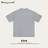 Camiseta de manga raglán para hombre, estilo callejero europeo y americano, casual, corte holgado, color liso, manga corta, moderna, transpirable, secado rápido, para deportes al aire libre