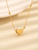 Collar Amor Inmarcesible de Acero de Titanio para Mujer Viento Frío Colgante en Forma de Corazón Cadena de Clavícula Simple Elegante