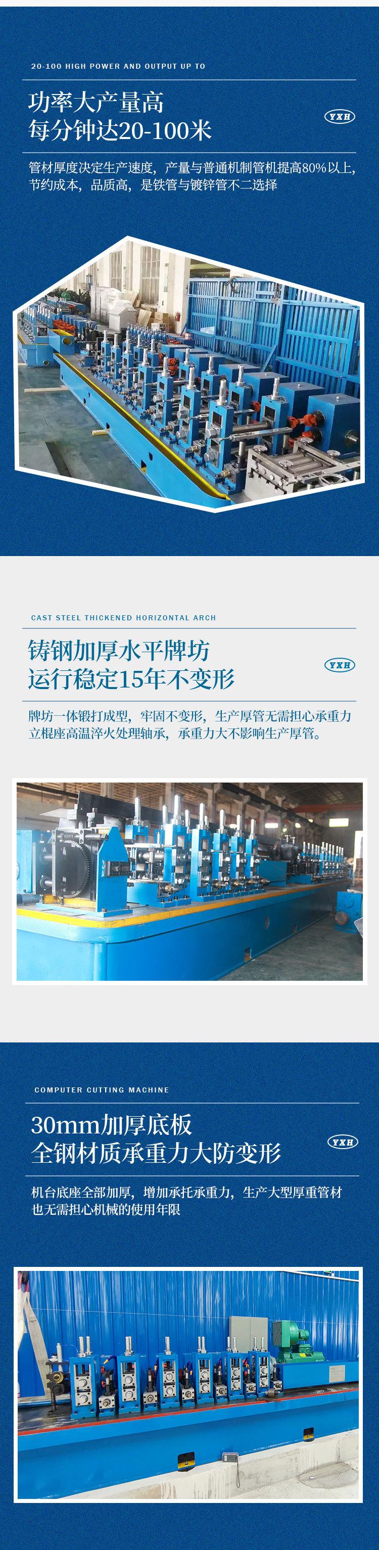 制造镀锌钢管的设备 镀锌方管成型机 冷凝器管制造设备
