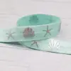 Banda elástica de borde de 1.5cm dorada/plateada con conchas y estrellas de mar, estilo marino, pulsera con nudo elástico, diadema, para manualidades