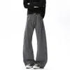 Pantalones Cargo de Parches Cuadros Americanos Desestructurados Micro-Acampanados para Hombre Otoño Diseño Holgado Sentido de la Moda Marca Trendy Fresco Travieso Casual Pantalones Largos