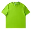 Camiseta Blanca de Algodón Puro de 200g con Cuello Redondo y Mangas Cortas/Medias Mangas para Hombres y Mujeres, Talla Grande, Estilo Holgado Adelgazante, Estilo Europeo y Americano