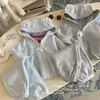 Conjunto de Otoño para Niña 2026 Nuevo Estilo Coreano Sudadera con Capucha de Encaje con Orejas, Conjunto de Dos Piezas para Bebé Estilo Coreano de Nicho