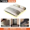 Cama Suspensa Cama de Casal de Ferro Forjado Minimalista Moderna Uso Doméstico Apartamento Pequeno Estrutura de Cama Sem Cabeceira Estrutura de Ripas Estrutura de Aço Carbono Cama