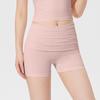 Pantalones de Yoga con Cintura Plegable de Nuevo Estilo para Mujer, Leggings Deportivos sin Costuras Adelgazantes que Levantan los Glúteos de Longitud Tres Cuartos para Fitness en Verano