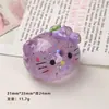 Acessórios de Resina Desenho Animado DIY Enfeites 3D Luminosos com Glitter Gato Grande Presilha de Cabelo Fivela Chaveiro Pingente Acessórios