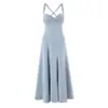 Comercio Electrónico Transfronterizo Ropa de Mujer 2026 Moda Europea y Americana Casual Ajustado Ceñidor de Cintura Favorecedor de Figura Vestido con Tirantes Finos Mujer C36858/9