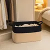 Cesta de Armazenamento Tecida com Fio de Algodão Amazon para Lanches, Cesta de Armazenamento para Itens Diversos, Cesto de Roupas Sujas, Cesto de Brinquedos Artesanal de Grande Capacidade