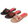 Nuevas Chanclas Planas de Moda de Verano 2026 para Uso en Exteriores, Sandalias de Playa de una Sola Tira, Zapatos Planos de Viaje para Mujer