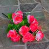 Fabricante de Origen, Rosas Simuladas, Al por Mayor, Gran Cantidad, Gran Cantidad, Decoración de Sala de Estar, Ramo de Flores Falsas de Melocotón de 12 Cabezas