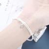 Pingente de estilo retrô fosco antigo Ping An Fu marca push-pull pulseira prateada feminina atacado TikTok entrega de fornecimento ao vivo
