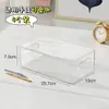 Caja de almacenamiento de escritorio, caja transparente acrílica, organizador rectangular para snacks y cosméticos, caja de almacenamiento para artículos varios de mesa