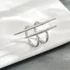 Joyería Europea y Americana Transfronteriza para Mujer Forma Geométrica Diseño de Alta Gama Anillo para Labio Anillo Versátil Venta al por Mayor para Mujeres