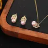 Conjunto de Brincos e Colar Weidni de Luxo Acessível, High-End, Elegante, Moderno e Versátil, Atacado para Mulheres