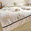 2026 Nova Capa de Cama Estilo Coreano Colcha de Verão Conjunto de Quatro Peças