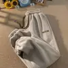 Pantalones de invierno para hombre con forro polar, cálidos y cómodos, estilo urbano, corte holgado, tobillos cónicos, pantalones largos casuales y deportivos
