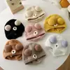 Gorro de bebé con diseño de nariz de oso, gorro tejido lindo de invierno para niños y niñas, gorro cálido para bebés y niños pequeños