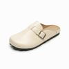 Weiwei Girl 959-32 Sapatos Birkenstock Estilo Francês para Mulheres, Slip-On Modelo Novo 2026, Meia-Pantufa Fechada para Mulheres, Uso Externo de Verão