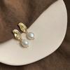 Brincos de Pérola Natural Barroca para Mulheres, Brincos Elegantes Retrô Franceses, Brincos Niche de Alto Nível Acessível de Luxo Feitos à Mão