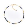 Joia Original Tecida com Contas Lapis Lapis Lapis Retrô Antiga Conjunto Colar Pulseira de Contas de Concha Natural Feminina