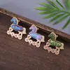 Novo Brocado de Canto Estilo Chinês Abóbora e Cavalo da Fortuna Bordado Dupla Face Pulseira DIY Feita à Mão Pingente Acessórios Pequenos Enfeites Pendurados Atacado