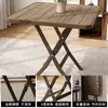 Mesa plegable, mesa y sillas de exterior, uso en patio y hogar, mesa cuadrada pequeña simple para poner puestos, mesa redonda portátil, mesa y sillas de comedor, juego de ocio