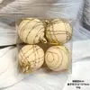 Decoração de Natal Transfronteiriça Bola Decorativa Pintada Aveludada 8cm Decoração de Árvore de Natal Vinho Tinto Atmosfera Festiva Enfeite Pendente