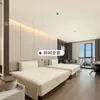 Atour 3.5 Mobiliário de Hotel Quarto Padrão Conjunto Completo de Porta-Malas para Quarto de Hóspedes, Dedicado para Pousadas, Apartamento com Cama de Casal Instalação de Moldura de TV