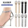 Tacones altos, zapatos planos, sandalias, zapatos con cordones, correas en el tobillo, correas extendidas, instalación sin pegamento, reemplazo y fijación de correas de zapatos