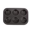 Molde para hornear pasteles redondos de acero al carbono, antiadherente, para cocina y hogar, 6 unidades