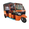 Veículo Tuk-Tuk Elétrico de Três Rodas e Seis Lugares para Exportação de Comércio Exterior, Triciclo Elétrico de Passageiros para Turismo e Passeios, Tuk-Tuk com Toldo de Proteção Solar