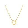 Colar com Pingente de Ferradura em U Dourado Feminino 2025 Novo Explosivo Corrente para Clavícula de Aço Titânio Acessórios de Luxo Leve Alto Padrão