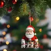 Navidad Transfronteriza Acrílico Nuevos Adornos de Animales Navideños Decoración de Espejo Retrovisor Interior de Coche Colgante Llavero