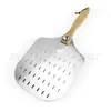 Pala para pizza Pala para pizza de aluminio Combinación Machete para pizza Mango de madera Pala para pizza de aluminio Pala para hornear Herramienta de transferencia de pizza