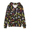 Abrigo de Otoño e Invierno para Hombre Estación Independiente de Amazon Sudadera con Capucha y Cremallera de Moda con Personalidad de Fantasma de Halloween