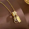 Colar de Pedra Branca Simples Cruzado Amor para Mulheres Design de Nicho Design de Luxo Leve Acessórios de Pingente de Alta Qualidade Corrente para Clavícula para Mulheres